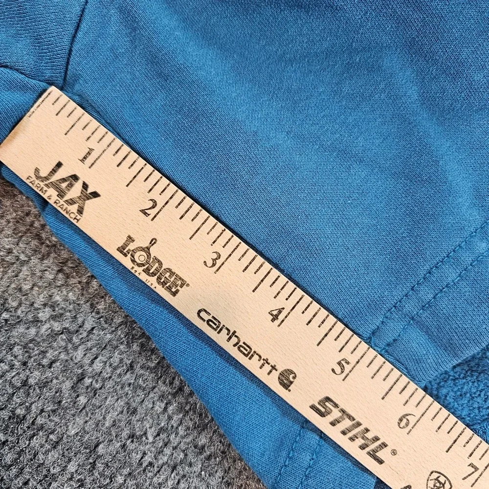 The North Face Mens Blue Fleece Shorts Elastic Waist Drawstring A4AAG Size Small